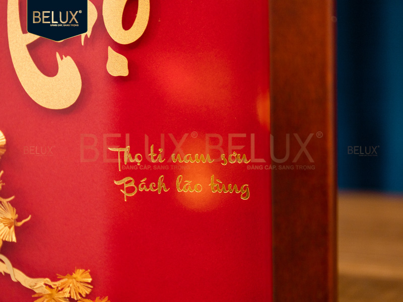 Tranh Chữ Thọ Dát Vàng 24k 25x20cm